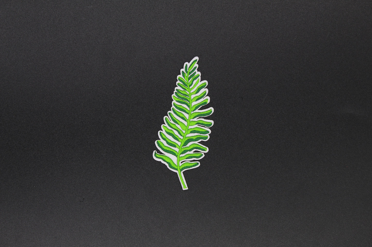 Green Fern Leaf Iron-On Patch