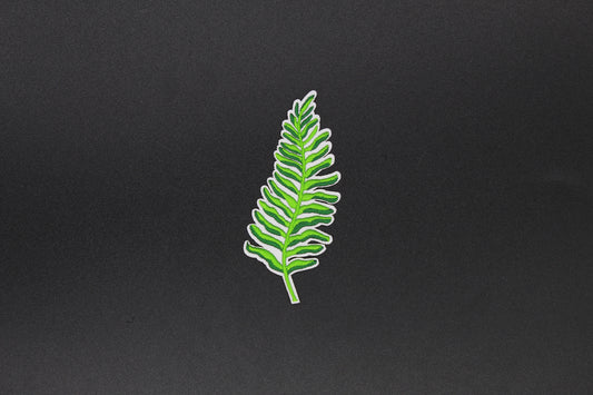 Green Fern Leaf Iron-On Patch