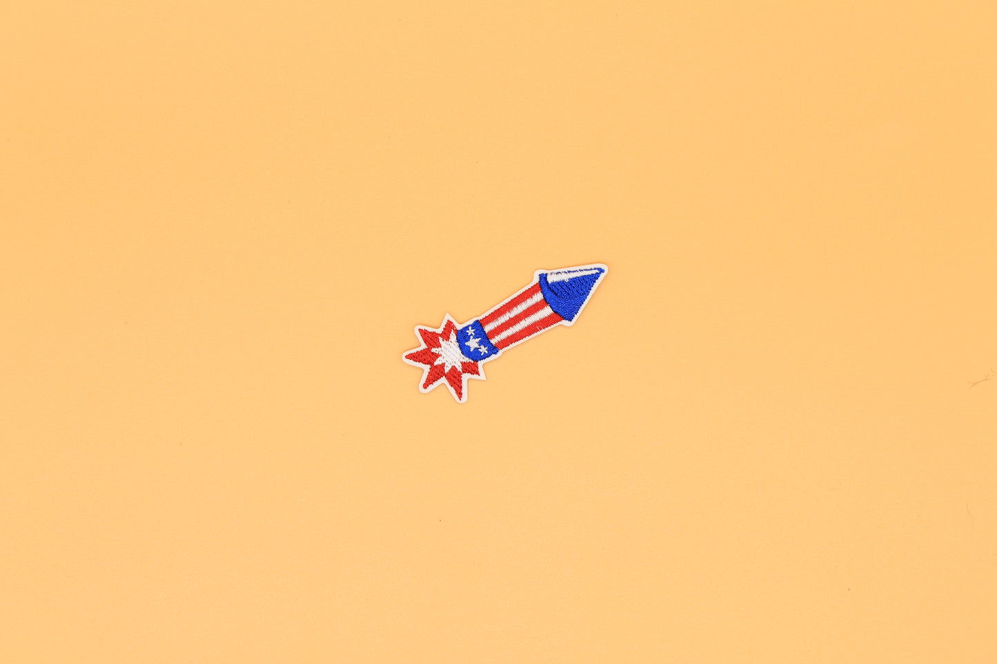 Patriotic Firework Rocket Iron-On Patch