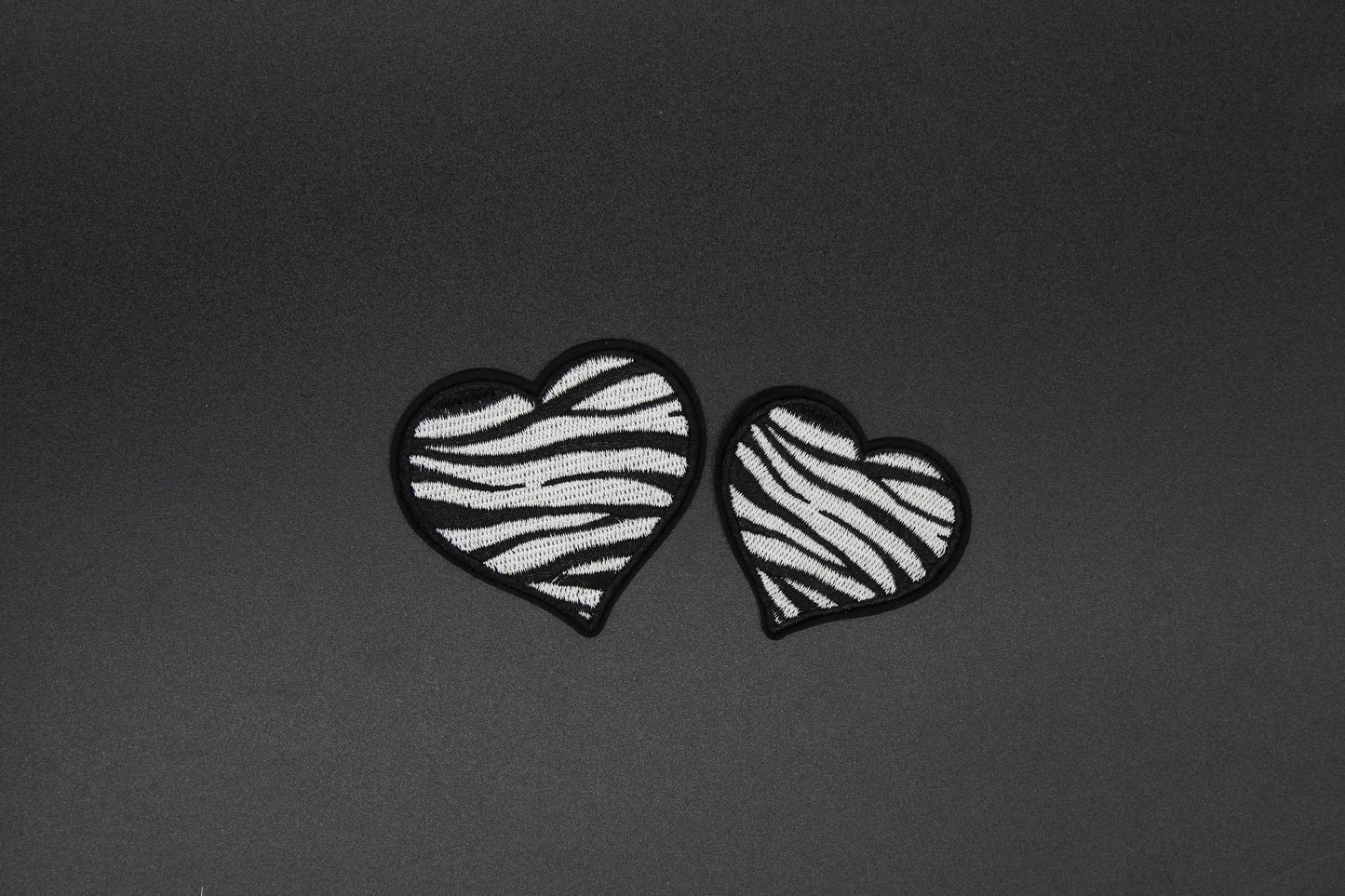 Zebra Stripe Heart Patch
