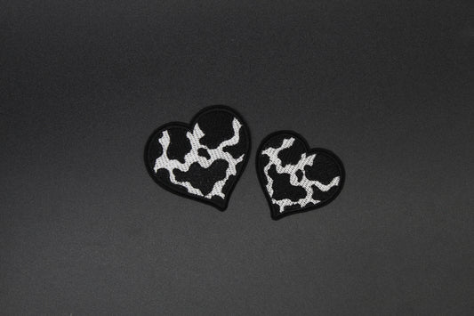 Cow Print Heart Patch