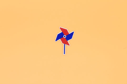 Patriotic Pinwheel Iron-On Patch