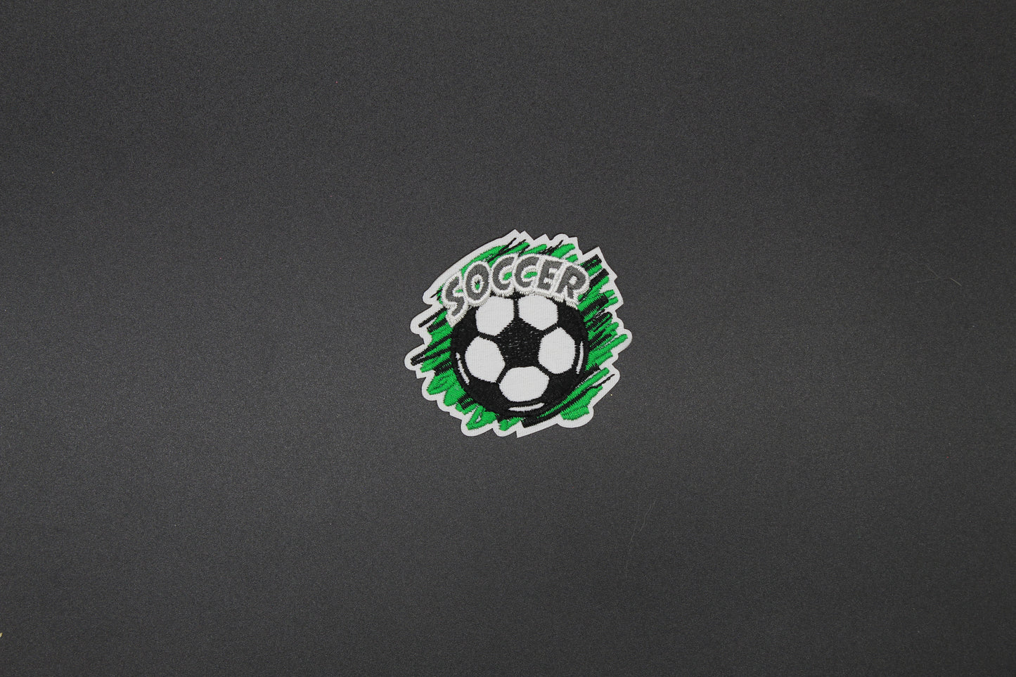 Soccer Ball Embroidered Patch | Green Soccer Sports Iron-On Patch for Fans & Players