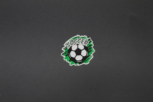 Soccer Ball Embroidered Patch | Green Soccer Sports Iron-On Patch for Fans & Players