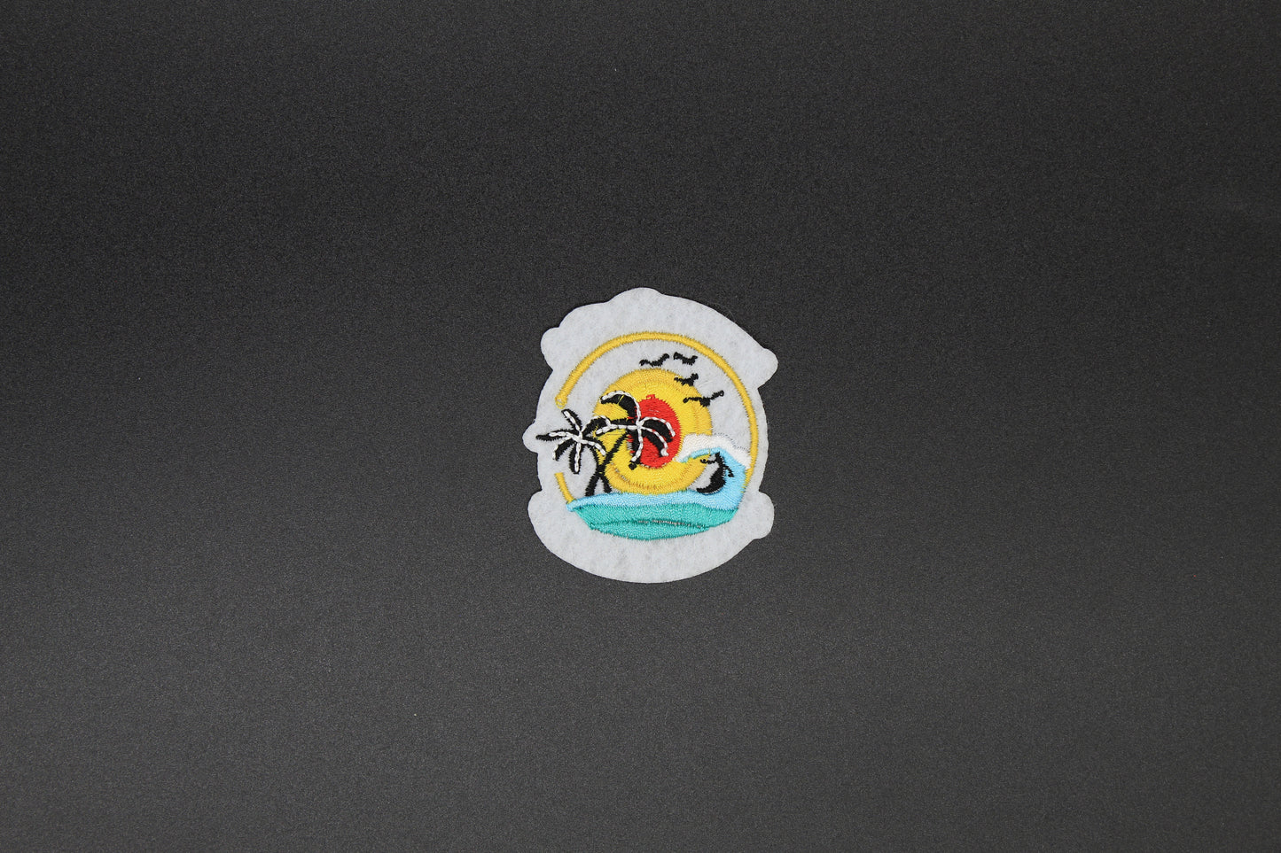 Sunset Island Scene Iron-On Patch