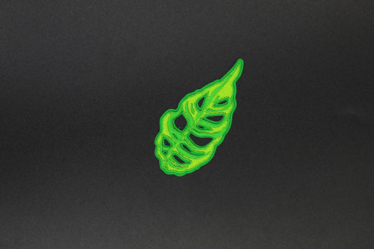Neon Monstera Leaf Iron-On Patch