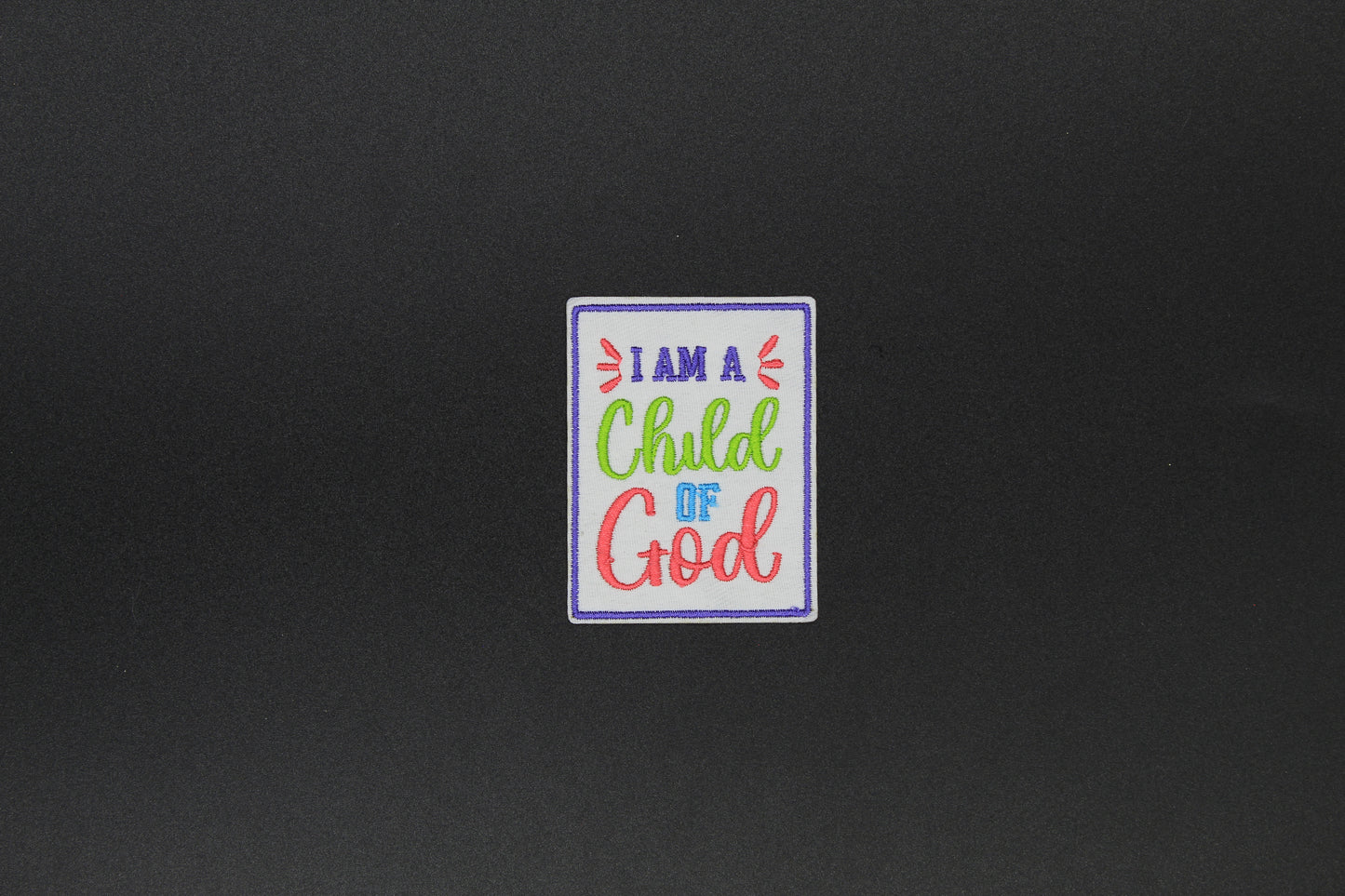 “I Am a Child of God” Embroidered Iron-On-Patch