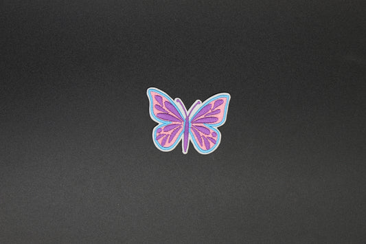 Lavender Butterfly Iron-On Patch
