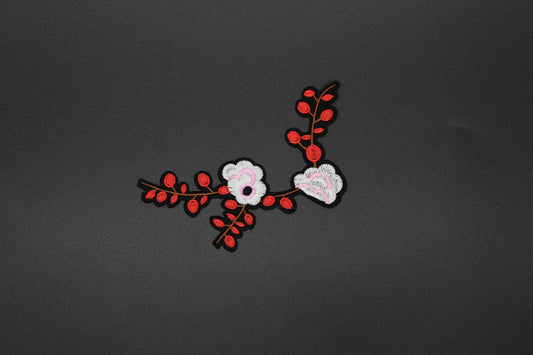 Floral Branch Iron-On Patch