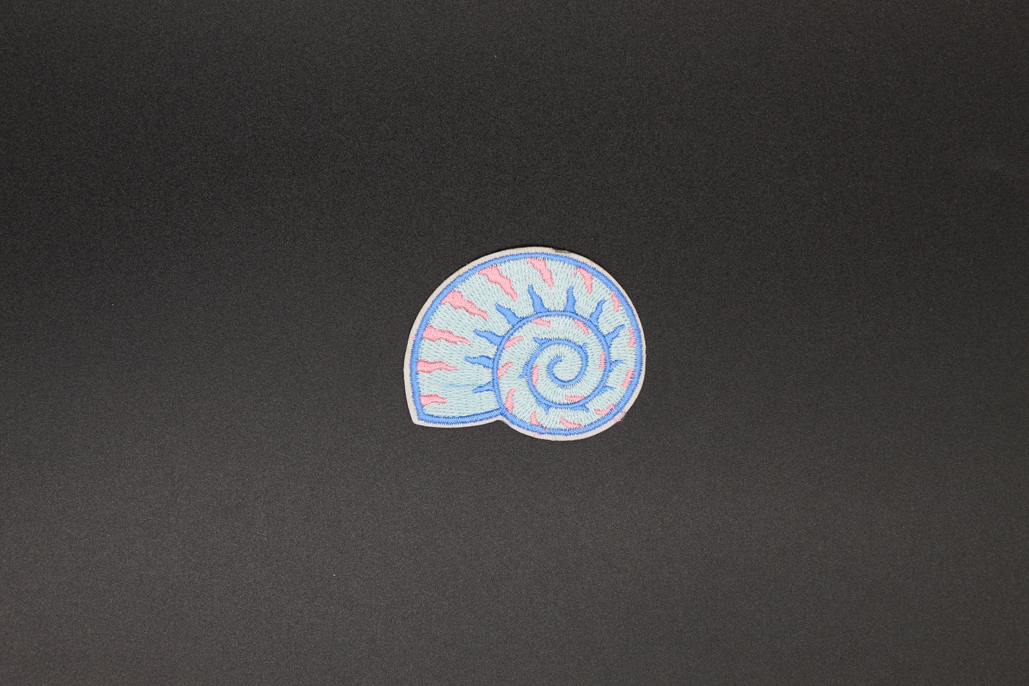 Pastel Spiral Seashell Iron-On Patch