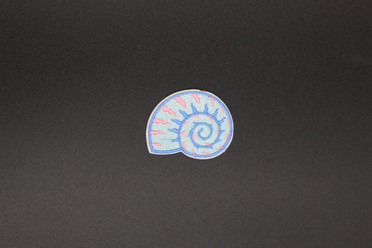 Pastel Spiral Seashell Iron-On Patch