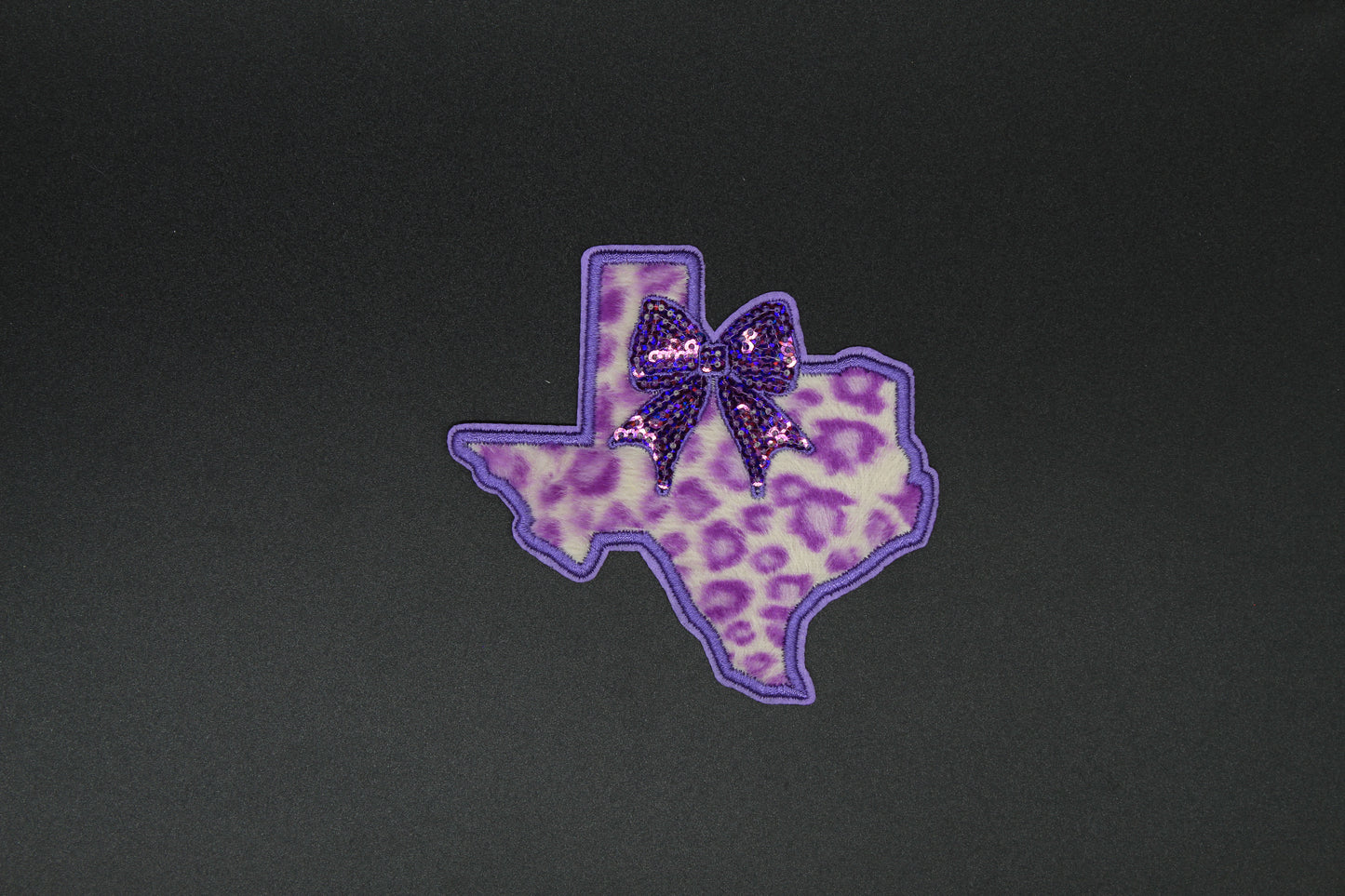 Texas Bow Glitter Patch – Available in Yellow, Blue, Pink, or Purple