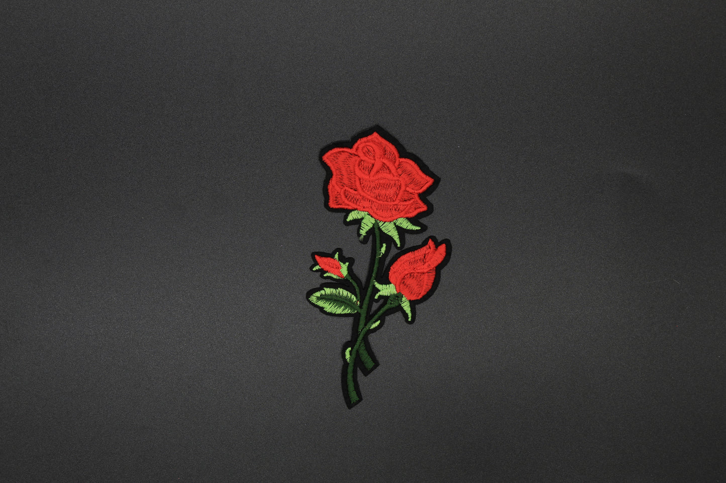 Red Rose Iron-On Patch