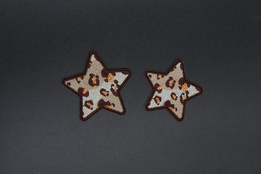 Leopard Print Star Patch