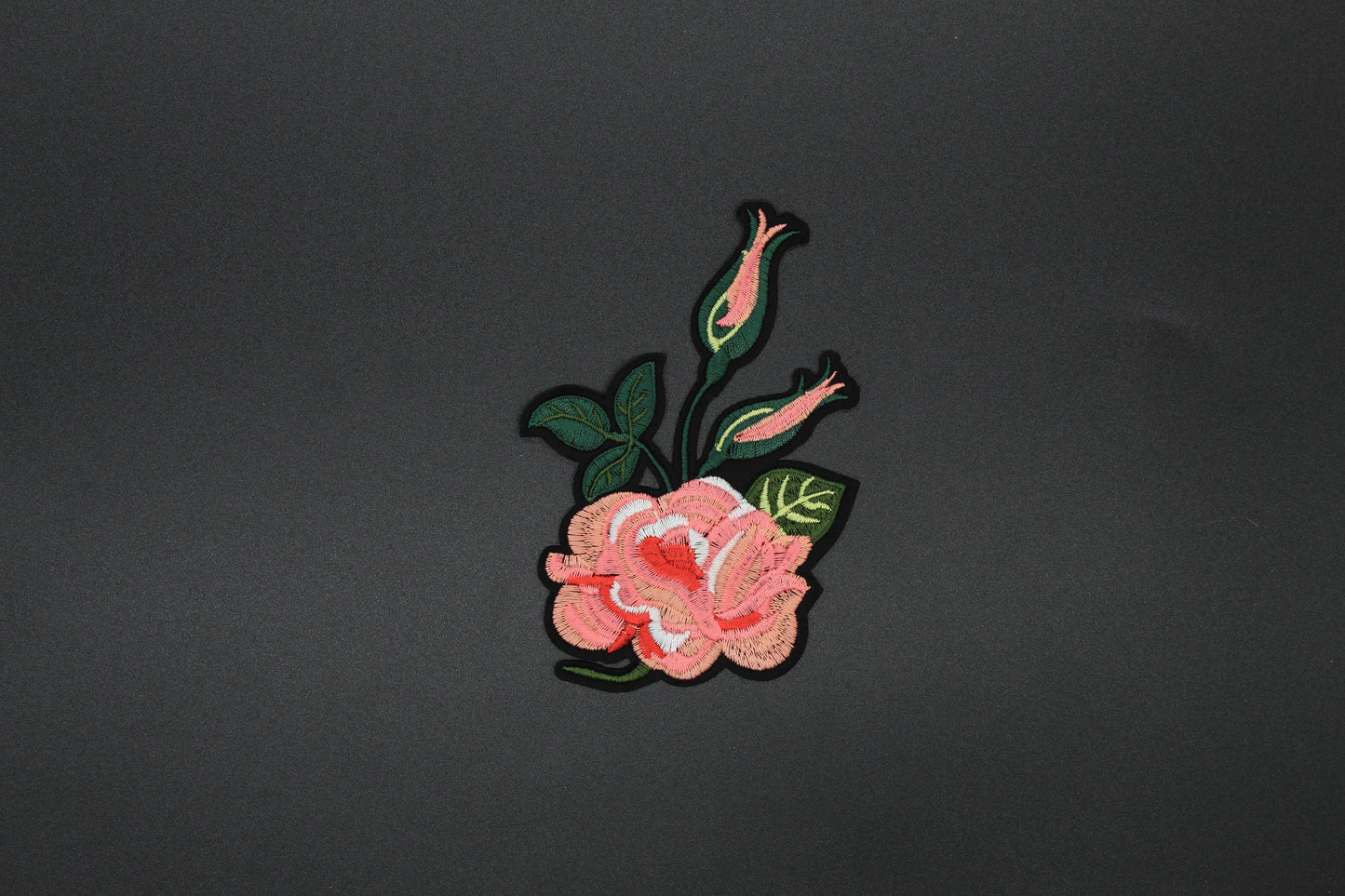 Pink Rose Blossom Iron-On Patch
