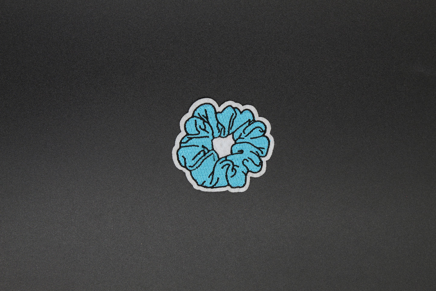 Ocean Blue Scrunchie Iron-On Patch