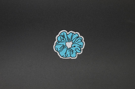Ocean Blue Scrunchie Iron-On Patch