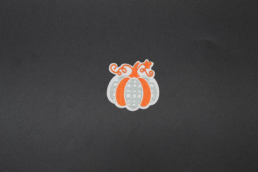 Neutral Pumpkin Swirl Iron-On Patch