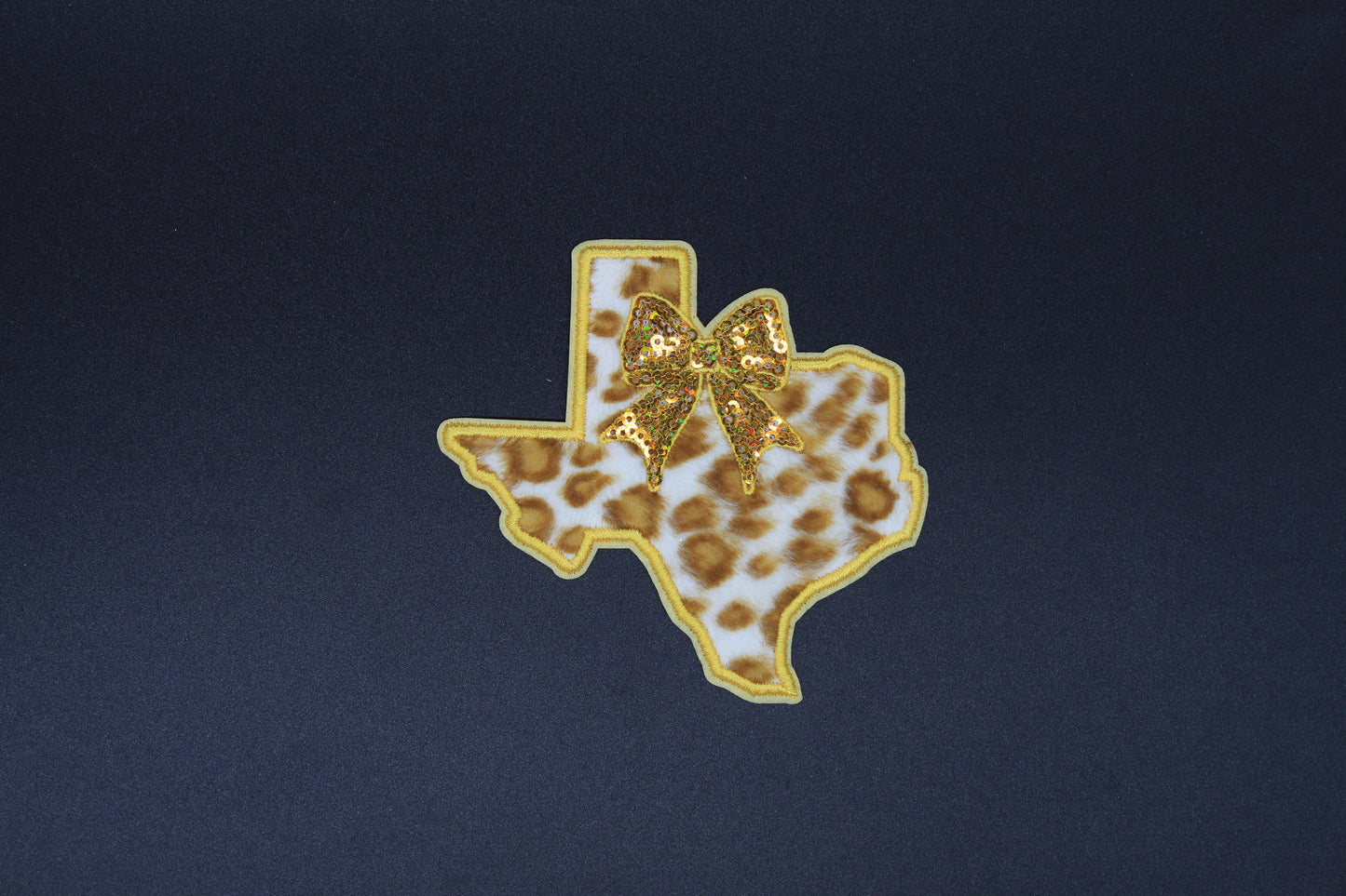 Texas Bow Glitter Patch – Available in Yellow, Blue, Pink, or Purple