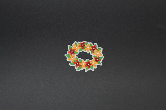 Tropical Flower Lei Iron-On Patch