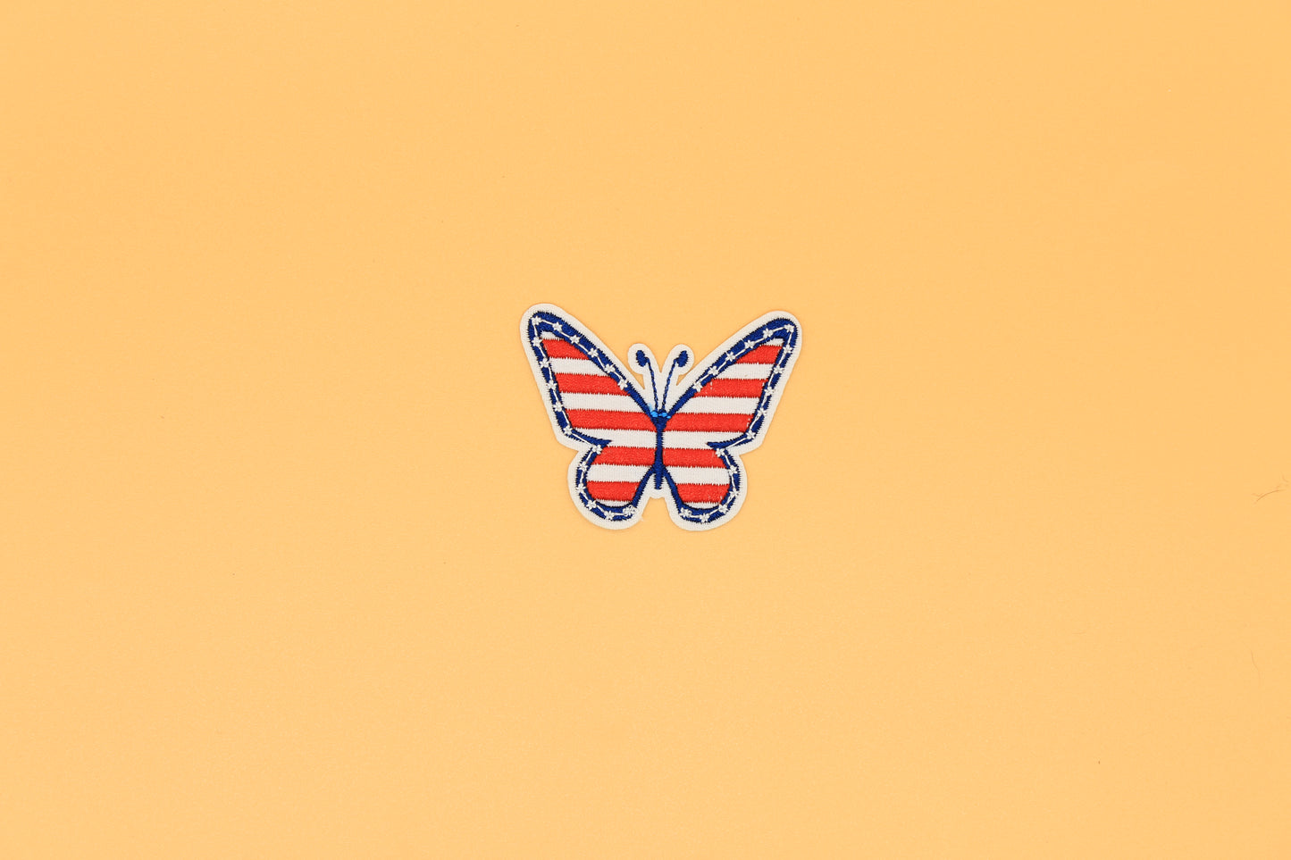 Stars & Stripes Butterfly Iron-On Patch