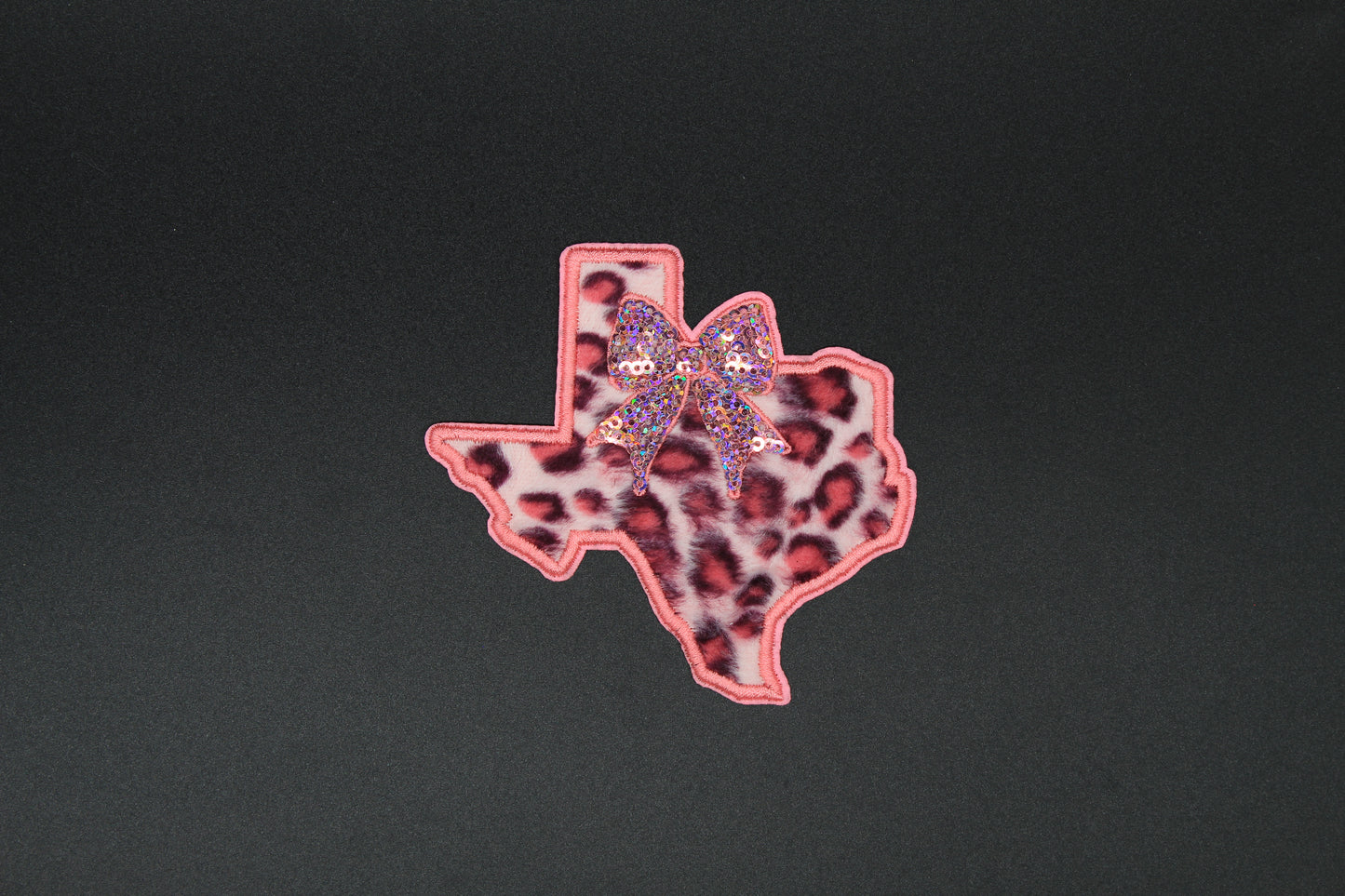 Texas Bow Glitter Patch – Available in Yellow, Blue, Pink, or Purple