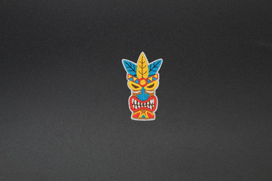 Tropical Tiki Mask Iron-On Patch