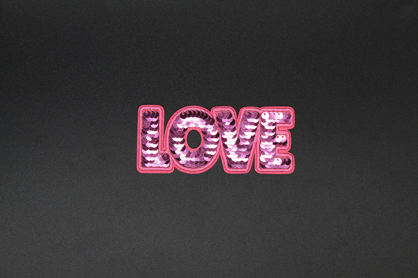 Pink Sequin “LOVE” Patch