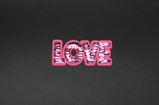Pink Sequin “LOVE” Patch