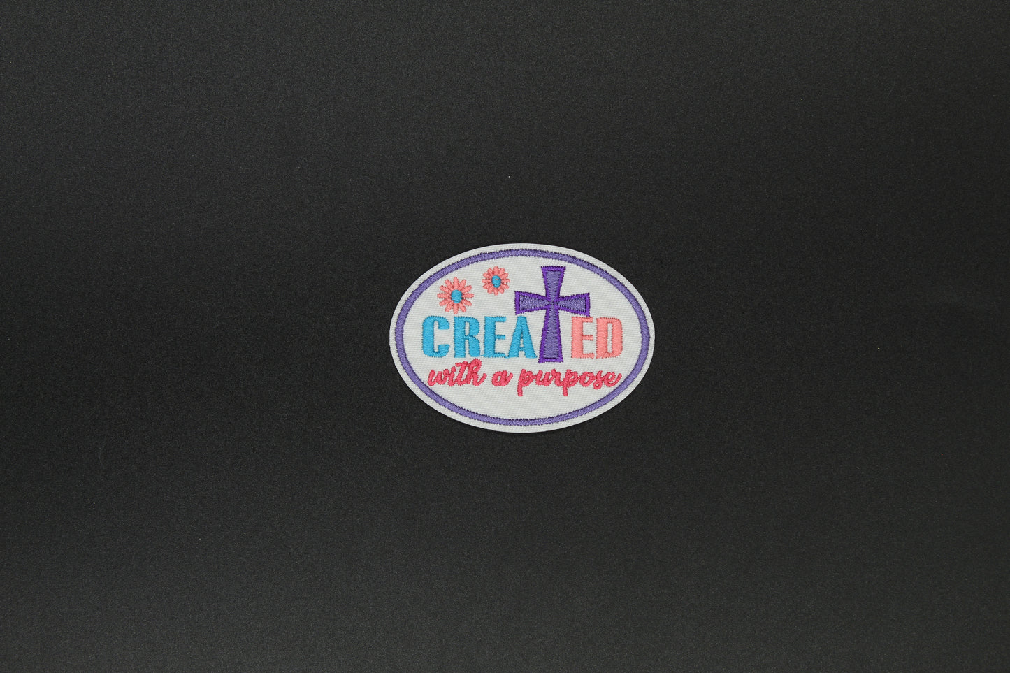 “Created With a Purpose” Embroidered Iron-On Patch
