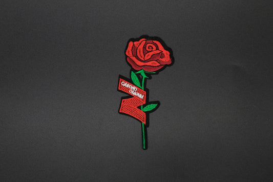 Carpe Diem Rose Iron-On Patch