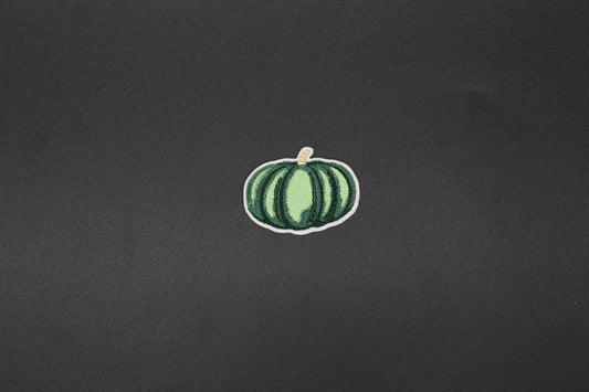 Sage Green Velvet Pumpkin Iron-On Patch