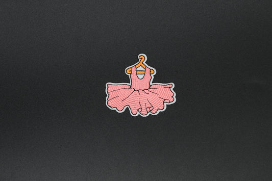 Pink Ballet Dress on Hanger Iron-On Patch