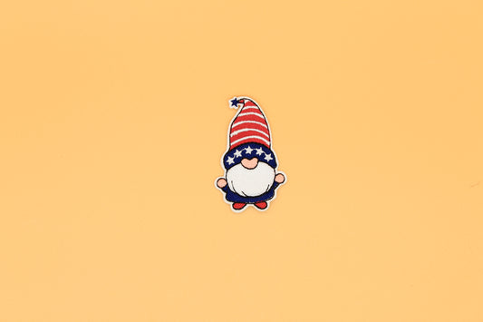 Patriotic Gnome Iron-On Patch – Stars & Stripes Hat