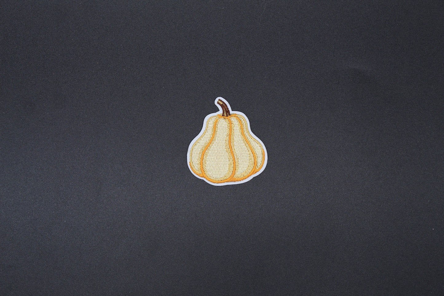 Cream Heirloom Pumpkin Iron-On Embroidered Patch