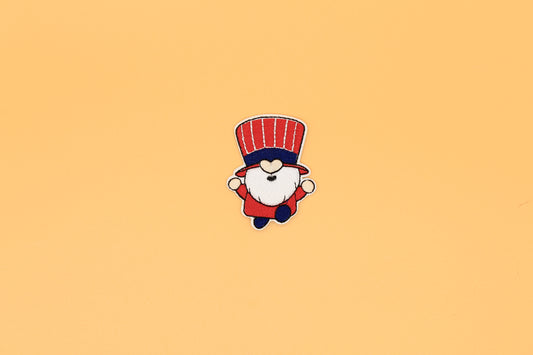 Uncle Sam Gnome Iron-On Patch