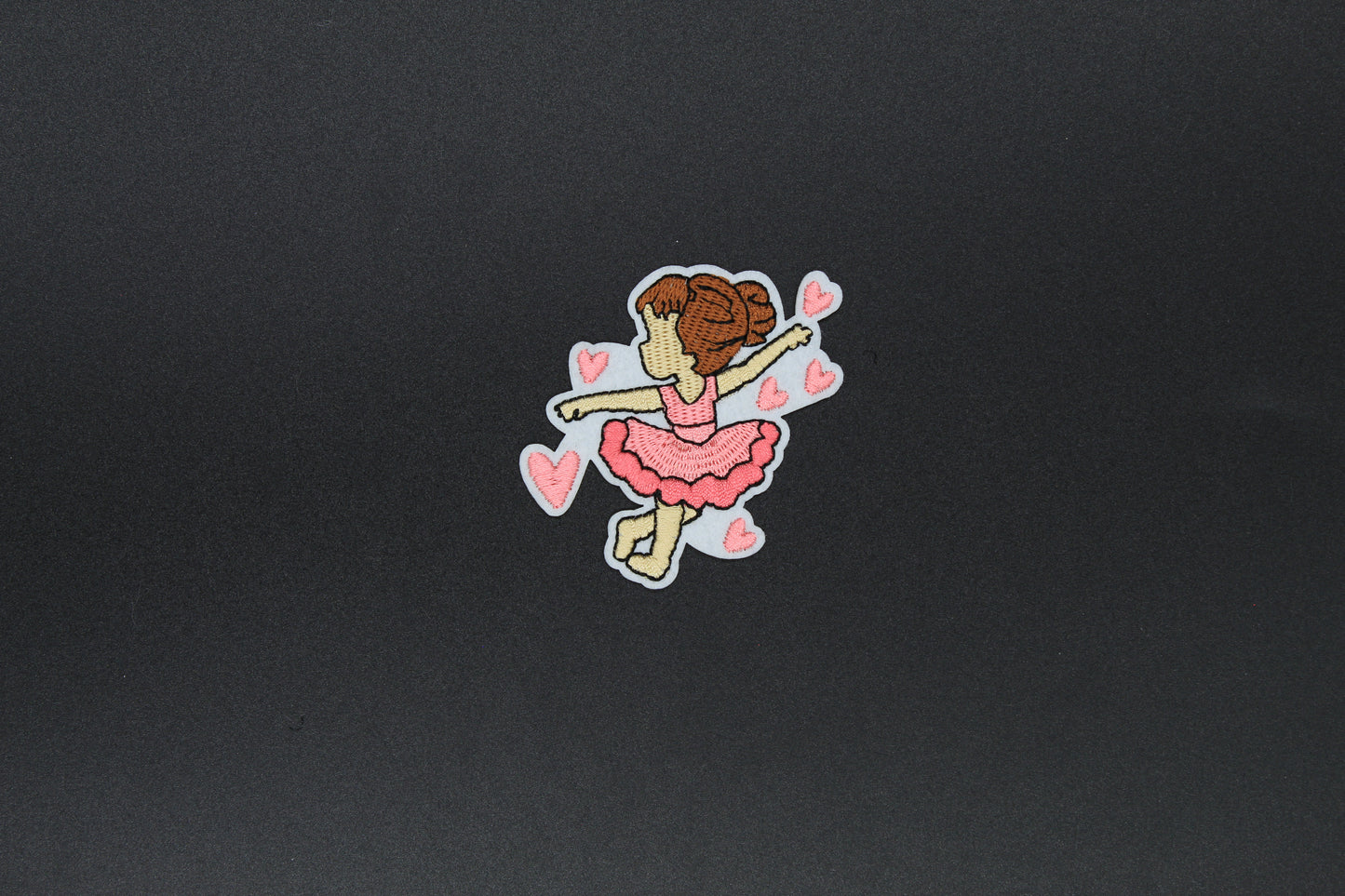 Sweet Heart Ballerina Iron-On Patch