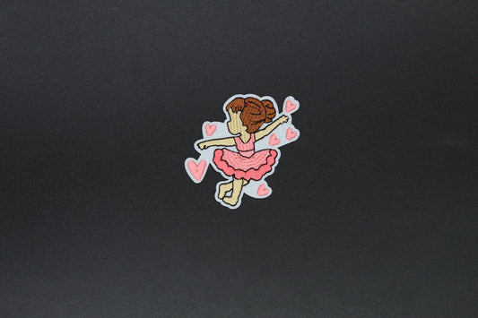 Sweet Heart Ballerina Iron-On Patch