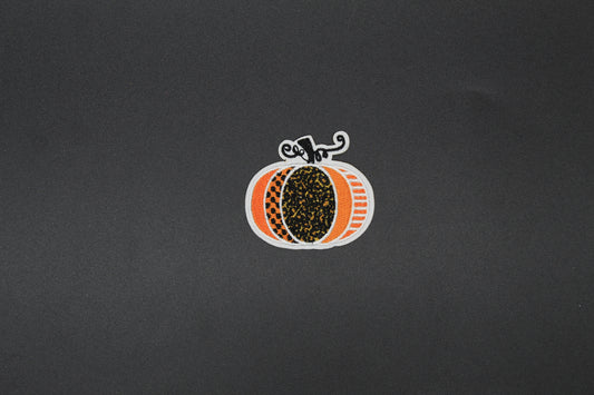 Boho Leopard Print Pumpkin Iron-On Embroidered Patch