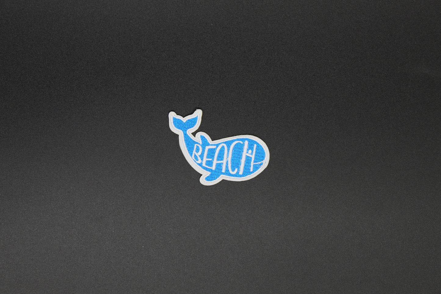 Beach Whale Iron-On Patch