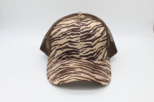 Desert Stripe Criss-Cross Ponytail Hat