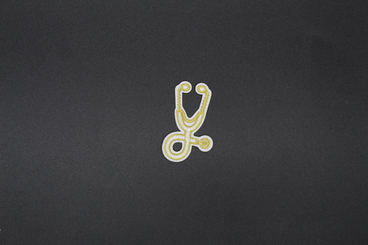Stethoscope Embroidered Patch | Medical & Nurse Iron-On Patch | Available in Multiple Colors