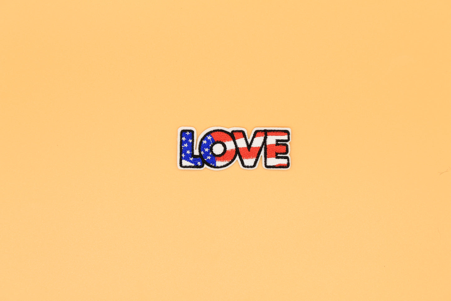 Patriotic LOVE Iron-On Patch – Classic Stars & Stripes