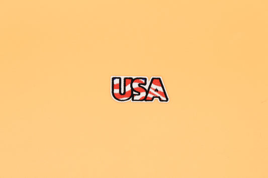 USA Patriotic Iron-On Patch – Bold Stripes