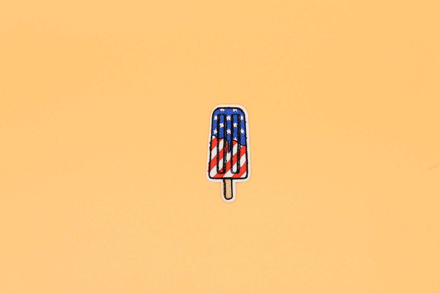 Patriotic Popsicle Iron-On Patch – Stars & Stripes