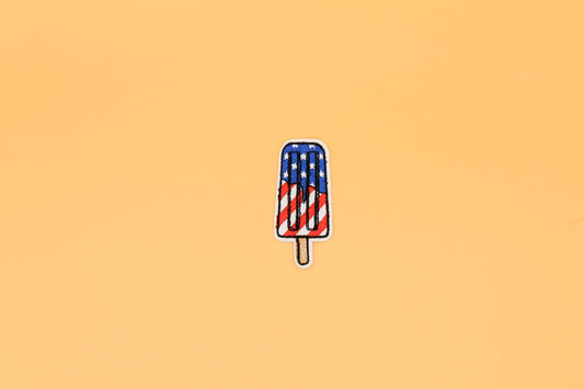 Patriotic Popsicle Iron-On Patch – Stars & Stripes