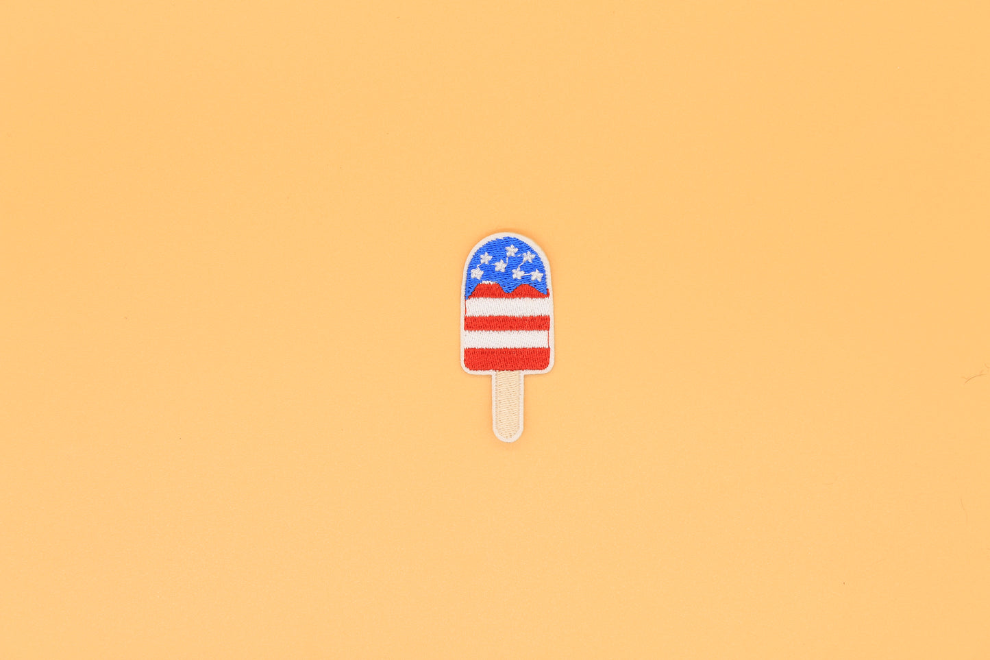 Mini Patriotic Popsicle Iron-On Patch – Stars & Stripes