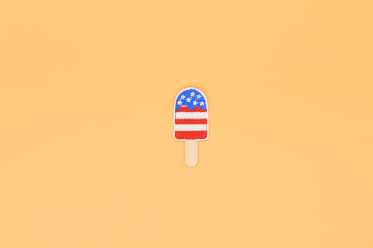 Mini Patriotic Popsicle Iron-On Patch – Stars & Stripes