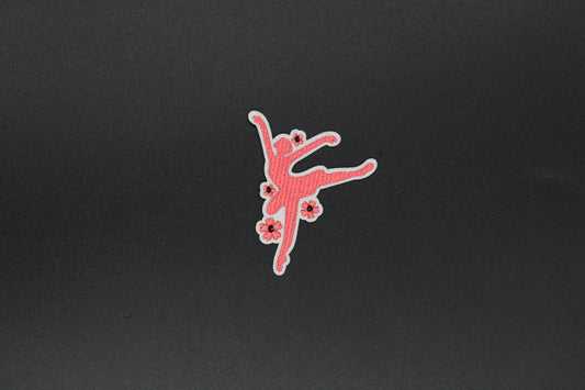 Floral Leap Ballerina Iron-On Patch