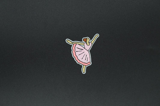 Graceful Arabesque Ballerina Iron-On Patch